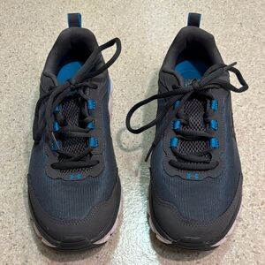 Women’s Under Armour Black and Blue Athletic Shoes